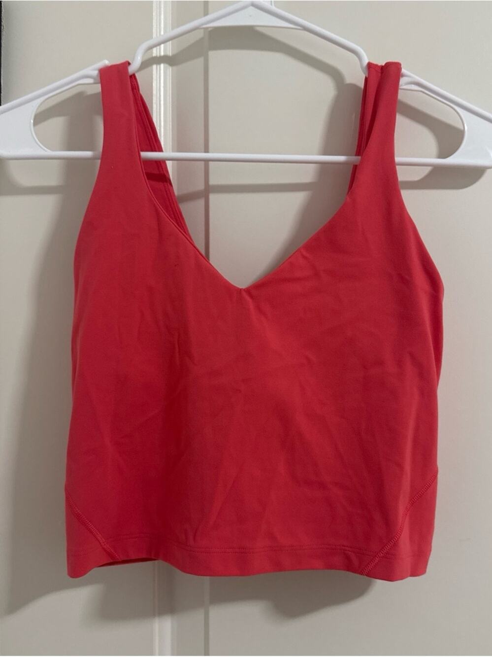 lululemon athletica Coral-Red V-Neck Tank Camisole